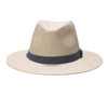 Dockers Men's Straw Fedora Hat, Navy, Small-Medium
