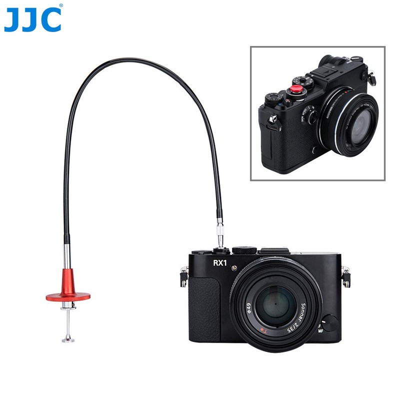 JJC 40CM Red Mechanical Locking Camera Shutter Release Cable with