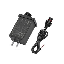 GRNLFFF 12V 1.5A 18W ETL Listed Class 2 Power Supply with Extension Cord, Low Voltage Transformer,for Waterproof Yard Inflatable Adapter Power Unit and Christmas Day Inflatables LED Strip Lights