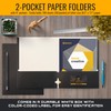 Better Office Products Two Pocket Portfolio Folders, 50-Pack, Brown, Letter