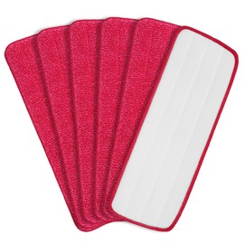 iKEEPOW Replacement Microfiber Mop Pads Compatible with Reveal Spray Mop, 16.5" Reusable Wet & Dry Floor Cleaning Pad Refills Fit for Any Microfiber Reveal Flat Mop(6 Pack)