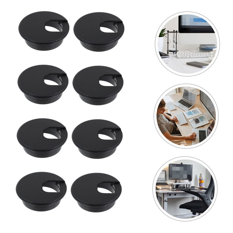 OSALADI 12pcs Round Cable Organizers for Cable Hole Covers for