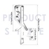 Ptwola 10pcs Valance Clips 1-7/8 Inches Window Blinds Hide Clip