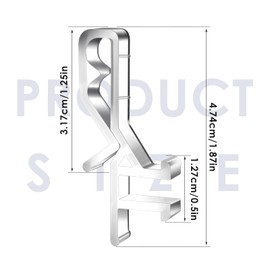 Ptwola 10pcs Valance Clips 1-7/8 Inches Window Blinds Hide Clip Clear Plastic Hide Retainer Holder for Valance Replacement Clips Window Wood Blind Clips Blind Channel Cover Clips