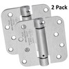 Dynasty Hardware Door Hinges, 4-Inch Spring Loaded Self Closing Hinges