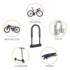 3058 Candado Rigido Tipo U Para Bicicleta Moto Con 1.2