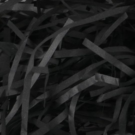 BoxSkivra 4 OZ Black Crinkle Paper Shredded Paper for Gift baskets Filler Paper Shred for Gift Wrapping Crinkle Cut Paper Shred Filler for Easter Basket Grass, Christmas, Birthday, Mother's Day