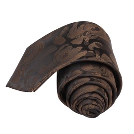 Men's Brown Chocolate Classic Skinny Silk Tie Luxury Dances Dating Funny Necktie