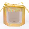 24 gift boxes with display windows, hexagonal paper boxes with