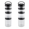 2X Stackable Snack Containers for Kids and Adult, 4 Stackable