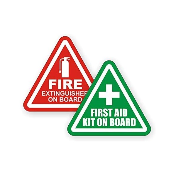 2″ Fire Extinguisher | First Aid Kit on Board Vinyl