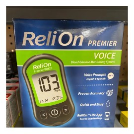 Relion Premier Voice, Monitor De Glucosa Color Negro