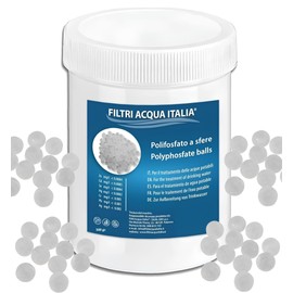 Polifosfati a Sfere 500 gr. Ricarica per Filtri Anticalcare Lavatrice, Dosatori ecc.