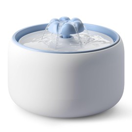 WOPET Premium Ceramic Cat Water Fountain W03 Lite，3L/101oz Automatic Pet Water Fountain for Cats & Dogs, Dishwasher Safe，Luxury Cat Fountain with Ultra-Quiet Pump and Filter & Sponge