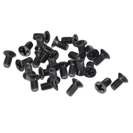 sourcing map M3 x 6mm Phillips Screw Fastener Black for Laptop PC TV Fan Switch 150pcs