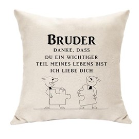 Hasodeo Bruder Geschenke von Bruder Schwester, Danke Geschenke für Bruder, Geburtstagsgeschenke für Bruder, Bruder, Kissenbezug Dekorationen Zeichen (Bruder)