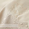 Yuanice Extra Long Shower Curtain 84 Inch Length Beige Linen