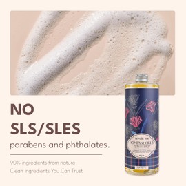 ROMIIE ZOI Foaming Hand Soap Refill Gift Set – Honeysuckle Scent – 3 Pack (1000ML Each) with Dispenser, Gentle & Moisturizing Plant-Based Formula – Bulk Refill Bottles for Bathroom & Kitchen Use