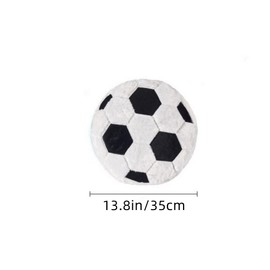 JPORSHU 2Pcs Sports Pillow Fluffy Soft Throw Pillow Toy ，Soccer Plush Pillow Sport Theme Cushion Stuffed Pillow, Sphere Pillow Toys Gift for Kids Boy Girls Children Room Decoration(Soccer)