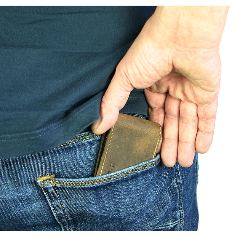 J.Jones - Men's Mini Wallet - Slim Wallet - Genuine