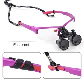 2.5X 3.5X Magnification Binocular Loupe Dental Loupes Magnifier with Light Magnifying Glasses Portable Headlight Headlamp (3.5X-R)