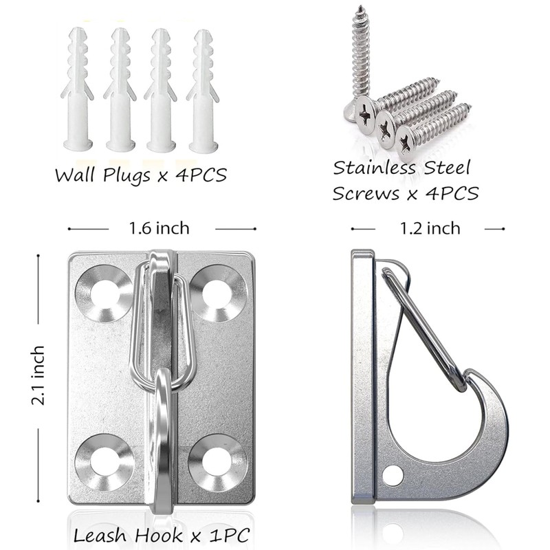 Wall Hooks for Dog Leash, Dog Tie Out Cable Holder