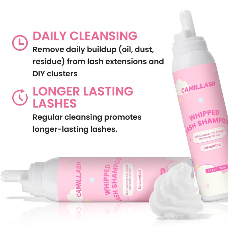 Whipped Lash Cream Shampoo Foam Cleanser | Eyelash Extension Cleaning