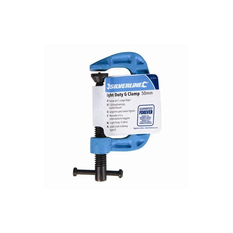 Silverline 277960 Light Duty G Clamp 50 mm,Blue