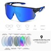 BEACOOL Polarized Sports Sunglasses GlossyBlack Blue