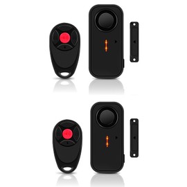 NineLeaf Patio Sliding Door Pool Alarm, Wireless Door Alarm When Opened with Remote, Window Alarms, 108dB Burglar Alert for House Garage Apartment Security Business Entry Swimming Pool Patio 2Pack