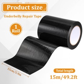 Qulkws RV Underbelly Material RV Underbelly Tape, 6" x 50' Waterproof Belly Tape with Permanent Sealing Adhesive, Flex Seal Tape for Camper Travel Trailer, Mobile Home, Tear Repair Patch