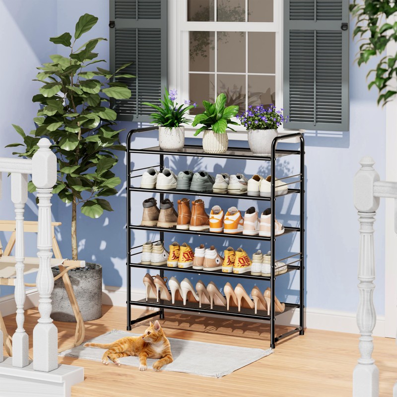 SUFAUY Shoe Rack, 5-Tier 33" Wide Shoe Storage Rack for