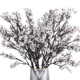 PATIKIL Artificial Flowers, 6pcs European Fake Flowers DIY Bouquet Fake Floral for Home Garden Kitchen Decor Wedding Party Decoration Beige