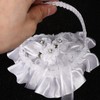 jojofuny 5pcs Wedding Party Heart-Shaped Ring Pillow Elegant Ceremony Ring