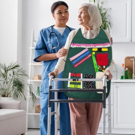 Dementia Fidget Apron | Elderly Sensory Apron | Flexible Thoughtful Elderly Brain Activity Apron Fidget Toy Develop Motor Skills