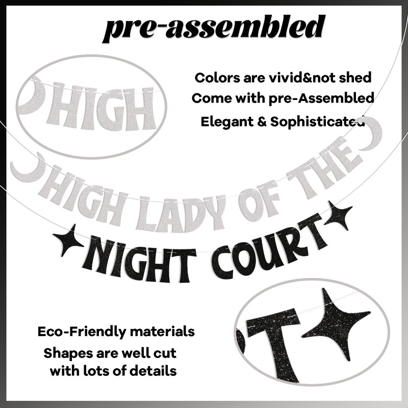 High Lady Of The Night Court Banner - Moon Star