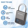 Fingerprint Padlock, (Gray) 3.9 55