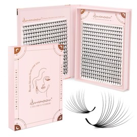 Lunamoon 12D Volumen Premade Fans Wimpernverlägerung 640pcs Vorgefertigte Fächer Wimpern Volumen Wimpern(12D-0.07-C, 8-15mm)