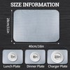 KIOEEE Clear Plastic Placemats Set of 6-Polypropylene Table Protector for