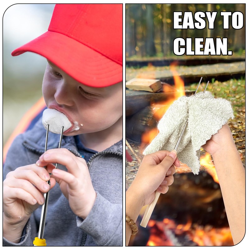 Briout Extendable Stainless Steel Roasting Sticks - Smores Sticks for