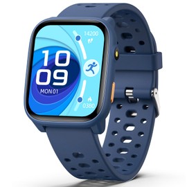 Smart Watch for Kids with 12 Puzzle Games, 1.83" Fitness Tracker Watch Heart Rate Sleep Monitor, Pedometer, Alarm Clock, Flashlight, Gift for 6-12 Year Old Boys