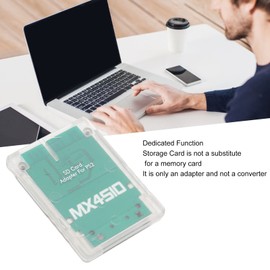 MX4SIO SIO2SD SD Kartenadapter für , Spielekonsole, Speicherkartenleser, Plug and Play, Professioneller SD Speicherkartenadapter für Fat Konsole(Transparentes Weiß)