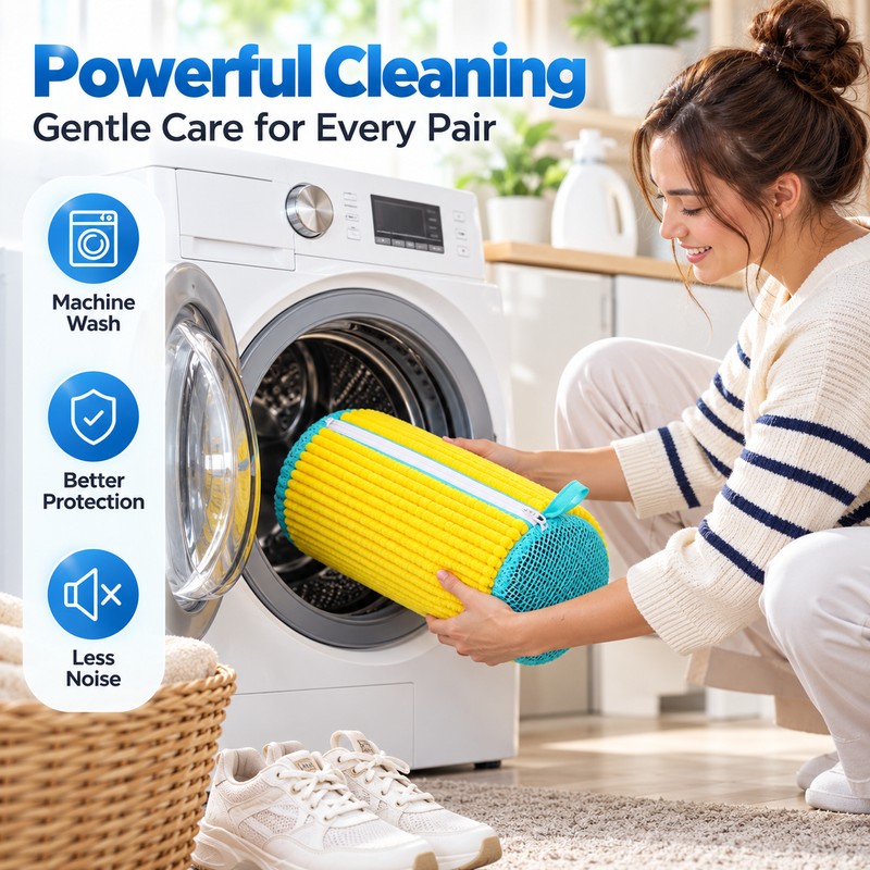 Shoe Washing Bag for Machine Washing – Reusable Polyester Laundry