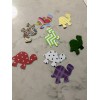 Stampin' Up! 25 Stampin Up Patterned  Cardstock  Turtle   Punches Paper Punchies New Die Cuts