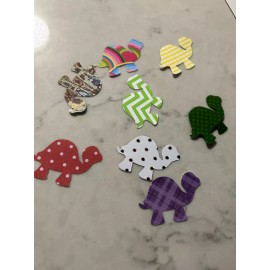 Stampin' Up! 25 Stampin Up Patterned  Cardstock  Turtle   Punches Paper Punchies New Die Cuts