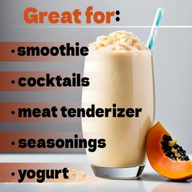 Organic Papaya Pure Powder - All Natural Powder for Baking, Flavoring, Smoothies, Beverage, 8 oz