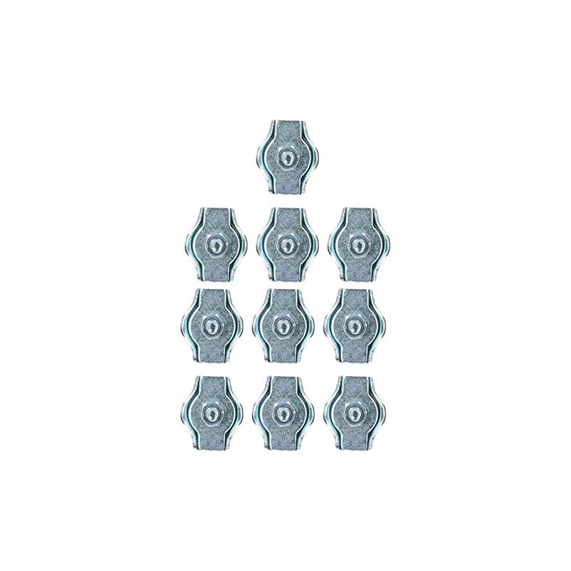 AB Tools 6mm Simplex Wire Rope/Cable Clamp Grips 10 PACK