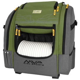 MVP Disc Sports James Conrad Voyager Pro Backpack Disc Golf Bag (Slate/Green)