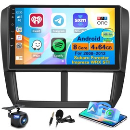 Inefala 8-Core 4+64G Android 13 Car Stereo Upgrade Radio for Subaru Forester Impreza WRX STI 2008-2012, 9'' HD Touch Screen with Wireless CarPlay & Android Auto, Backup Camera, Mirror Link, GPS Navi