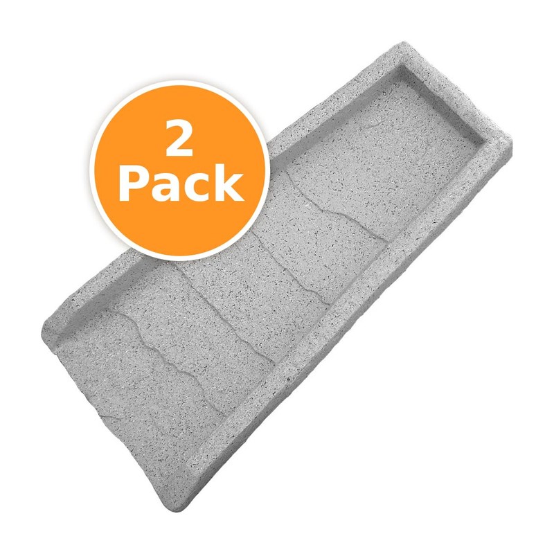 EMSCO Group 2101-2 Gutter, 2 pk Downspout Rain Splash Block-Granite,